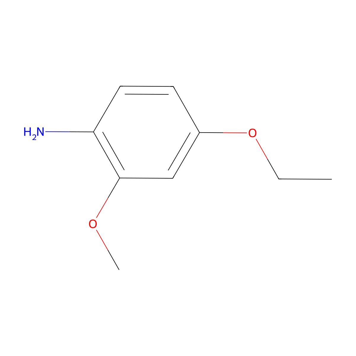 4-Ethoxy-2-methoxyaniline molecular structure, CAS 127285-30-7