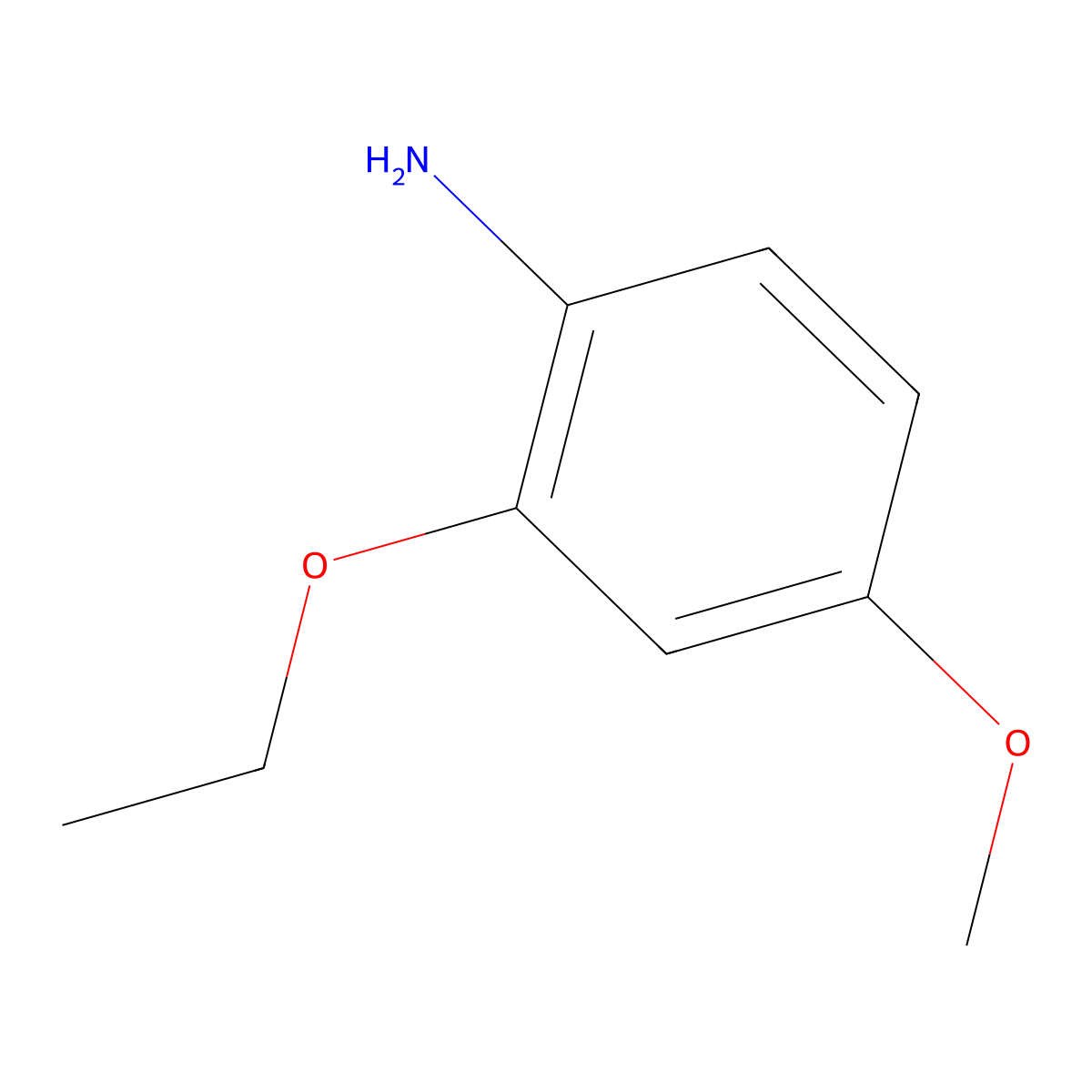 2-Ethoxy-4-methoxyaniline molecular structure, CAS 127285-31-8