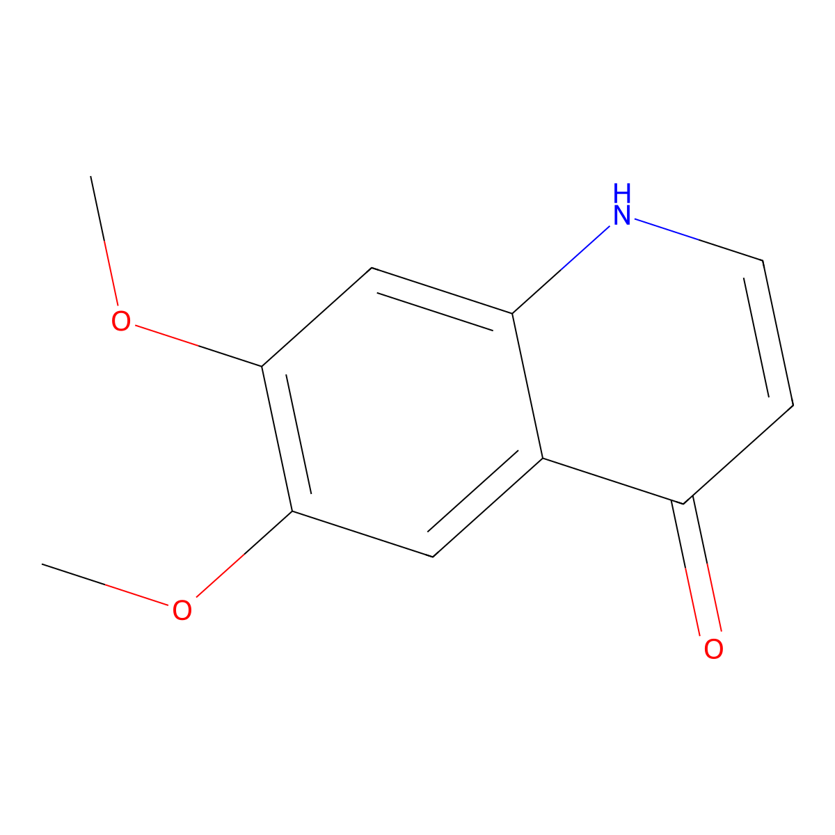 6,7-Dimethoxy-4-hydroxyquinoline molecular structure, CAS 127285-54-5