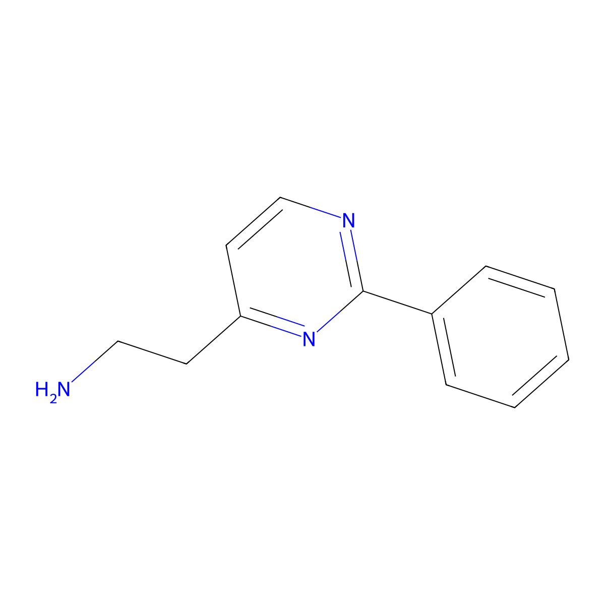 2-(2-Phenylpyrimidin-4-yl)ethan-1-amine molecular structure, CAS 1272856-50-4