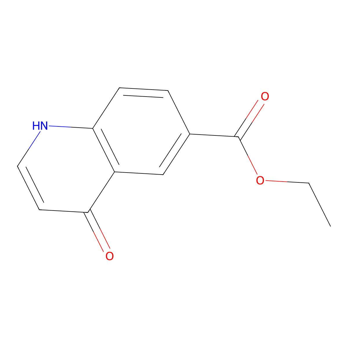 Ethyl 4-hydroxyquinoline-6-carboxylate molecular structure, CAS 127286-04-8