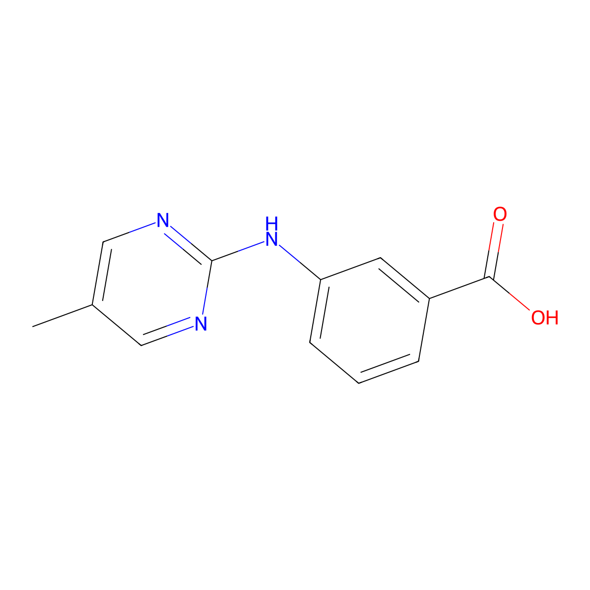 3-(5-Methylpyrimidin-2-ylamino)benzoic acid molecular structure, CAS 1272875-05-4