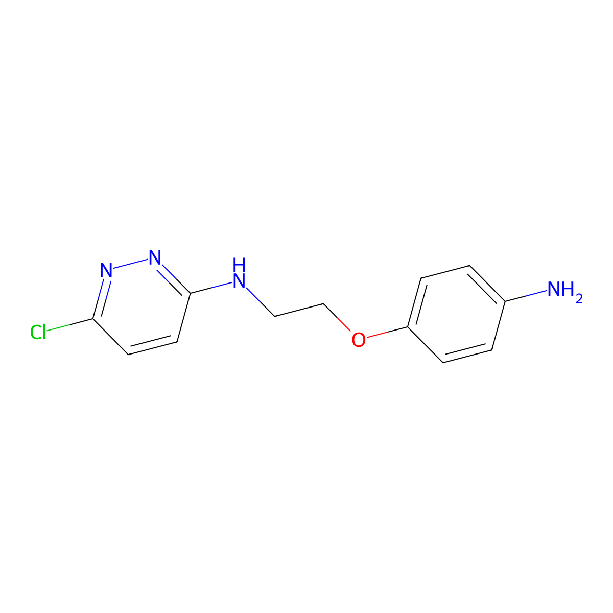 N-[2-(4-aminophenoxy)ethyl]-6-chloropyridazin-3-amine molecular structure, CAS 1272890-47-7