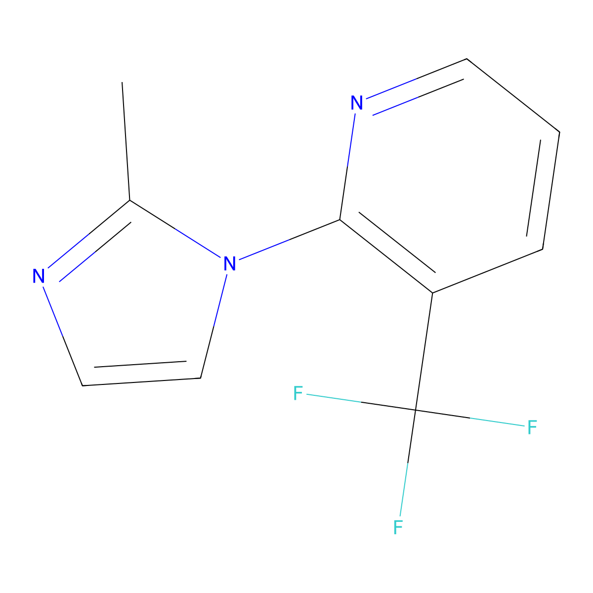 2-(2-methyl-1H-imidazol-1-yl)-3-(trifluoromethyl)pyridine molecular structure, CAS 1272892-64-4