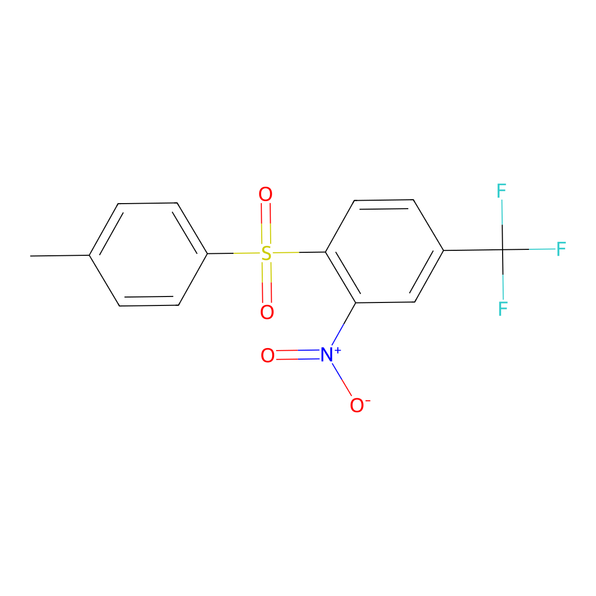 (4-Methylphenyl)[2-nitro-4-(trifluoromethyl)phenyl]dioxo-lambda~6~-sulfane molecular structure, CAS 127291-63-8