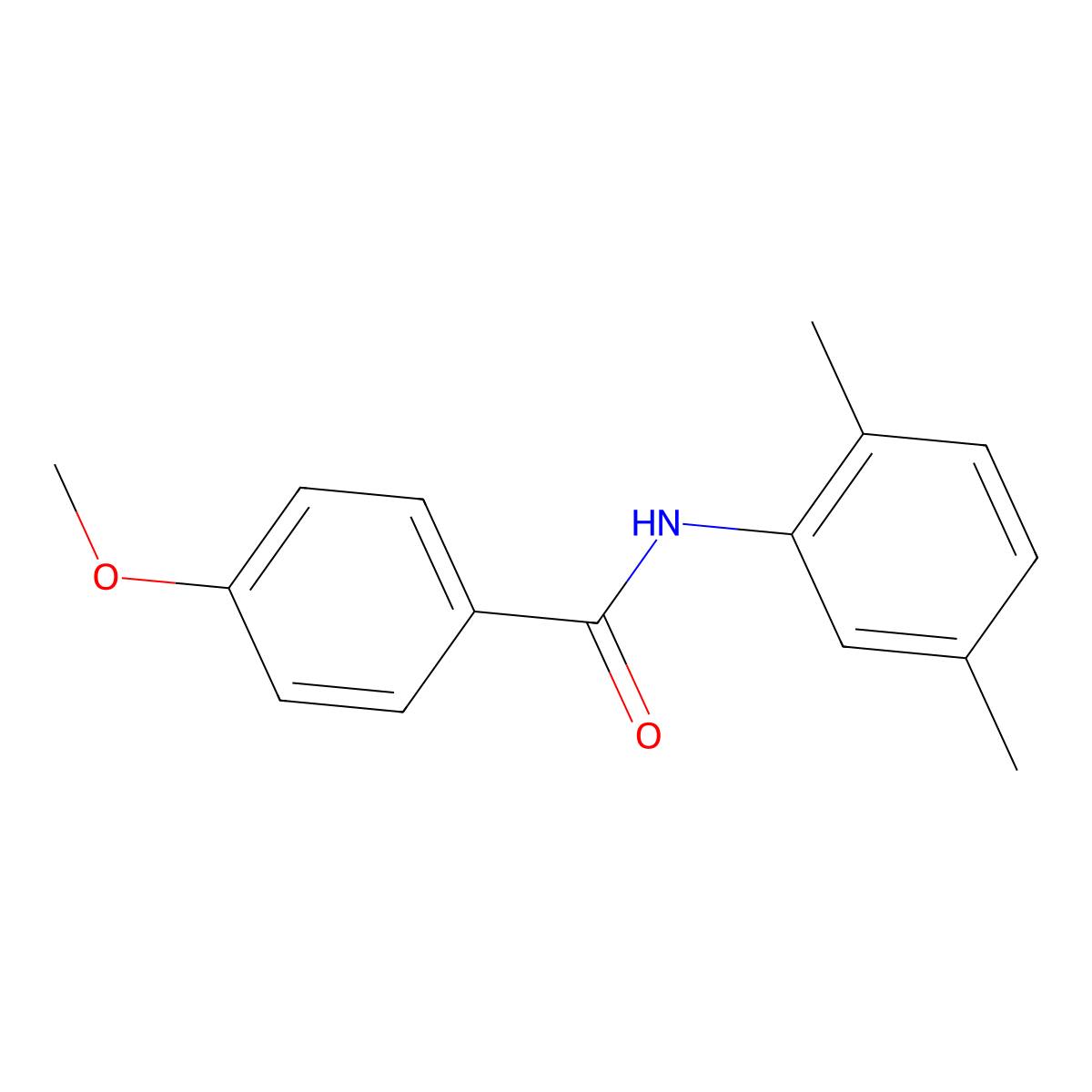 N-(2,5-dimethylphenyl)-4-methoxybenzamide molecular structure, CAS 127291-94-5