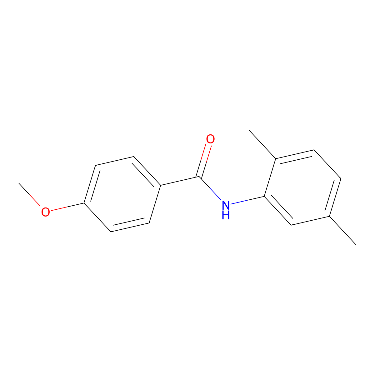 N-(2,5-dimethylphenyl)-4-methoxybenzamide molecular structure, CAS 127291-94-5