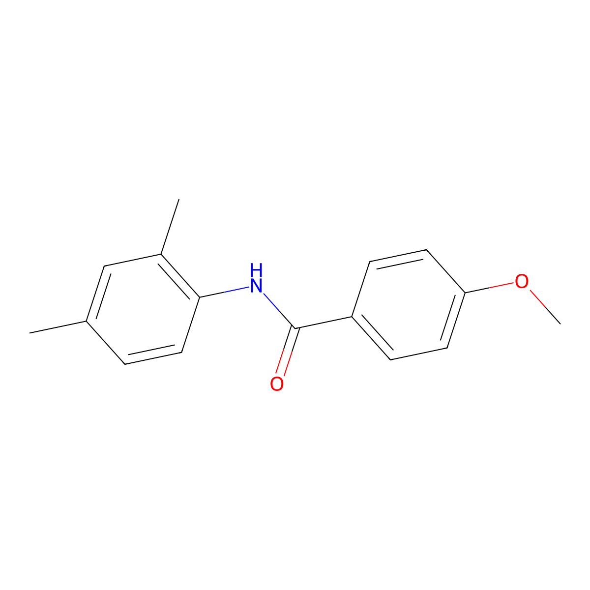 N-(2,4-dimethylphenyl)-4-methoxybenzamide molecular structure, CAS 127291-95-6