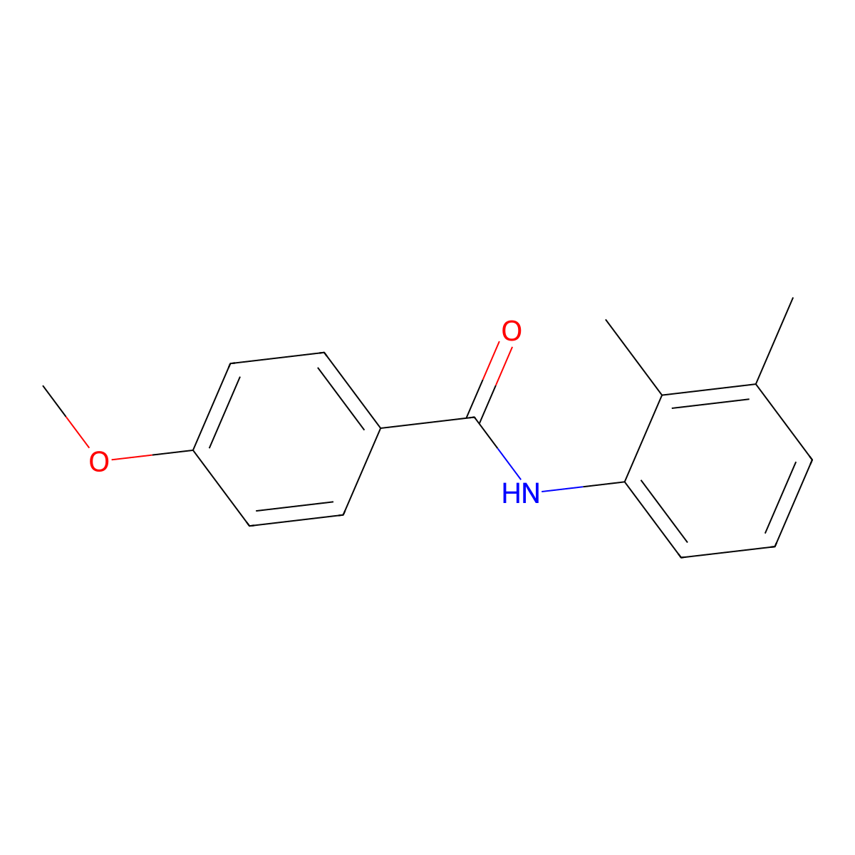 2',3'-Dimethyl-4-methoxybenzanilide molecular structure, CAS 127291-96-7
