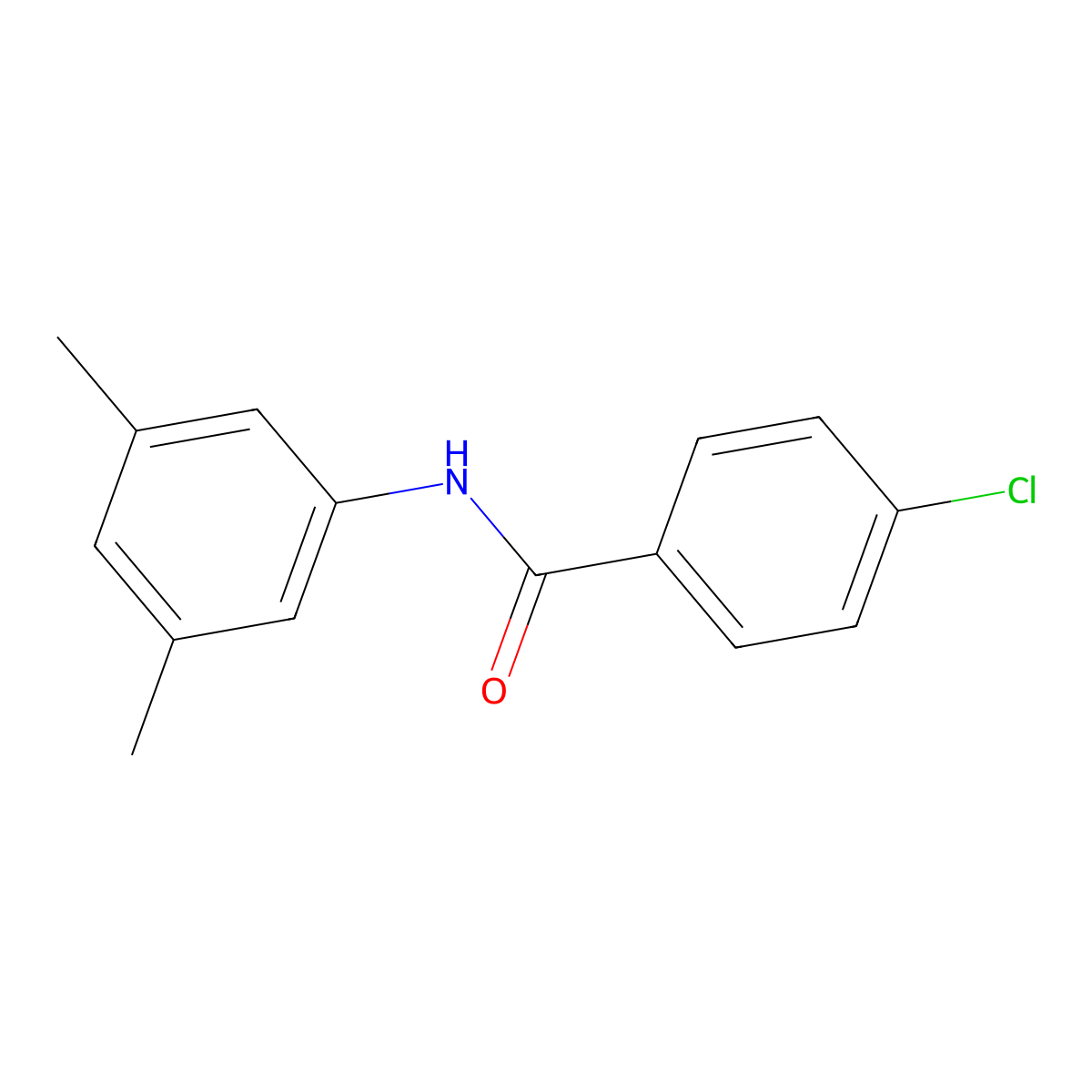 4-Chloro-N-(3,5-dimethylphenyl)benzamide molecular structure, CAS 127292-04-0