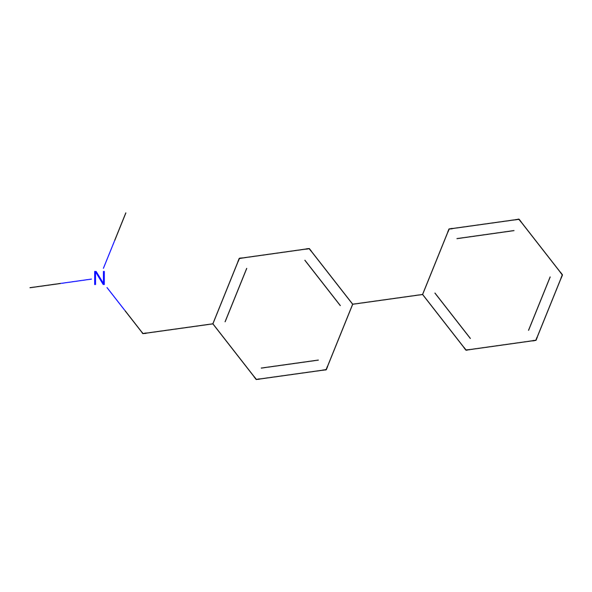 Biphenyl-4-ylmethyl-dimethyl-amine molecular structure, CAS 127292-60-8
