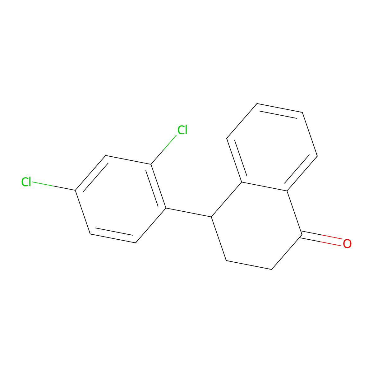 4-(2,4-dichlorophenyl)-3,4-dihydronaphthalen-1(2H)-one molecular structure, CAS 127293-50-9