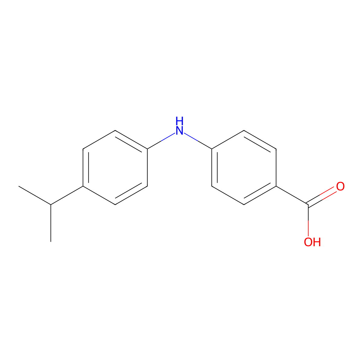 4-[(4-Isopropylphenyl)amino]benzoic acid molecular structure, CAS 1272946-08-3