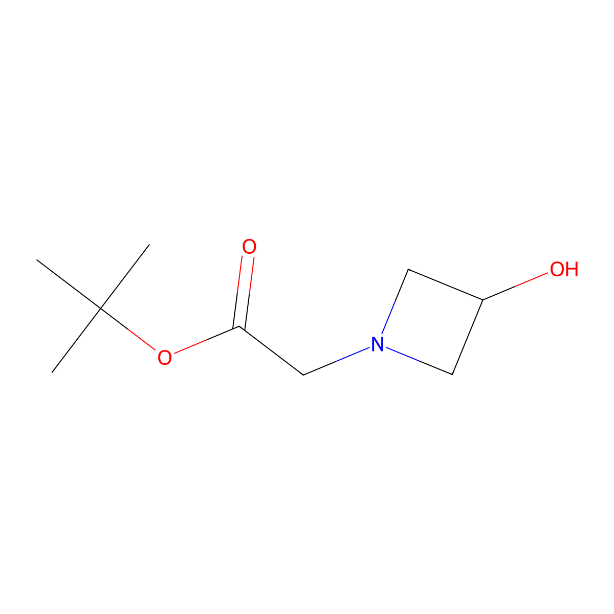 tert-Butyl 2-(3-hydroxyazetidin-1-yl)acetate molecular structure, CAS 1272955-38-0