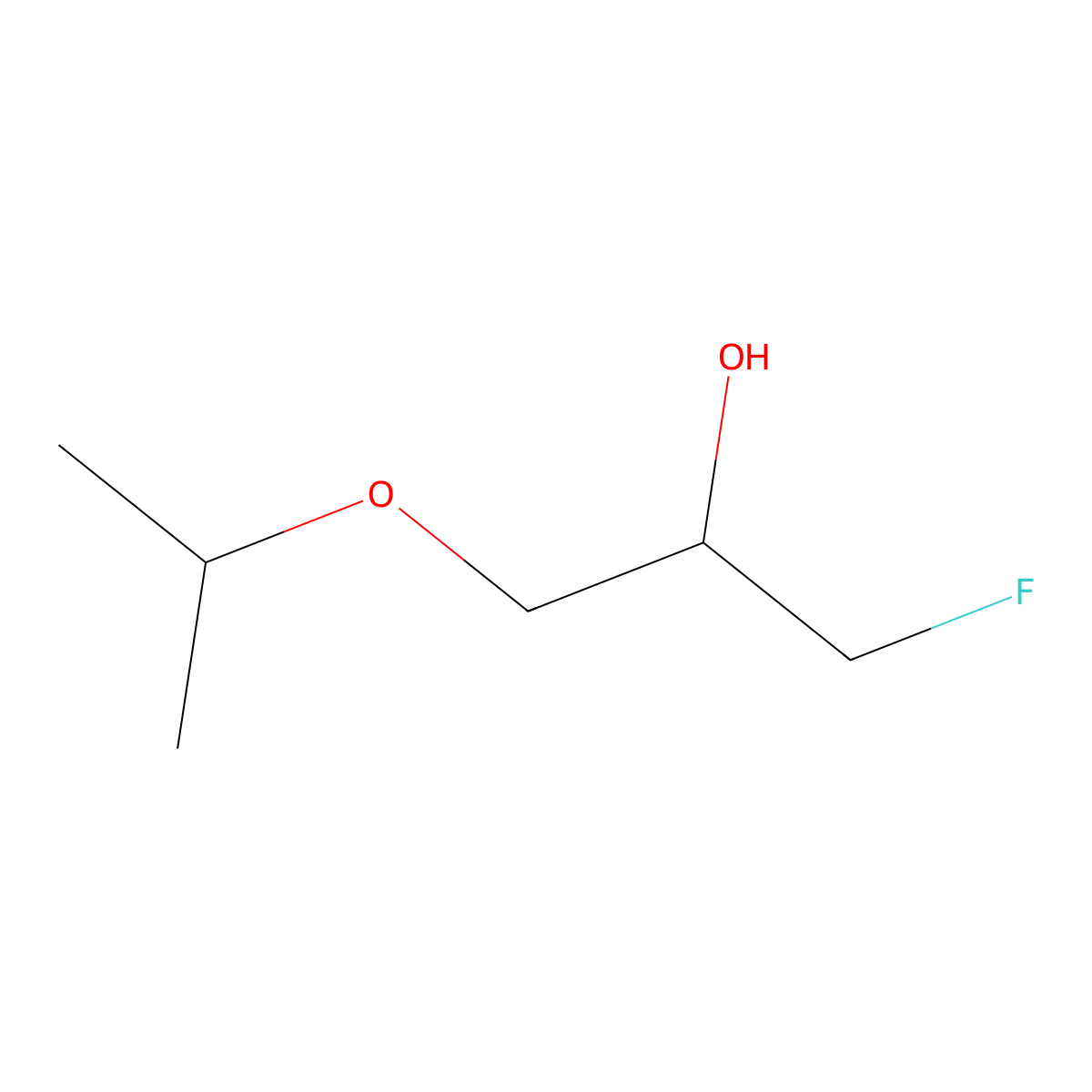 1-Fluoro-3-(propan-2-yloxy)propan-2-ol molecular structure, CAS 127296-15-5