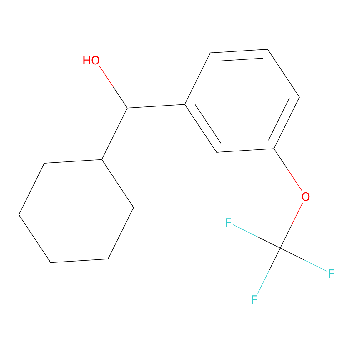 alpha-Cyclohexyl-3-(trifluoromethoxy)benZenemethanol molecular structure, CAS 1272965-82-8