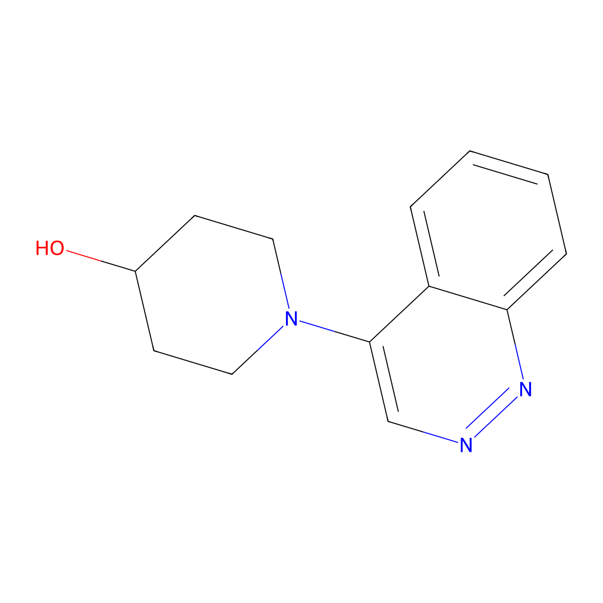 1-(Cinnolin-4-yl)piperidin-4-ol molecular structure, CAS 1272967-00-6