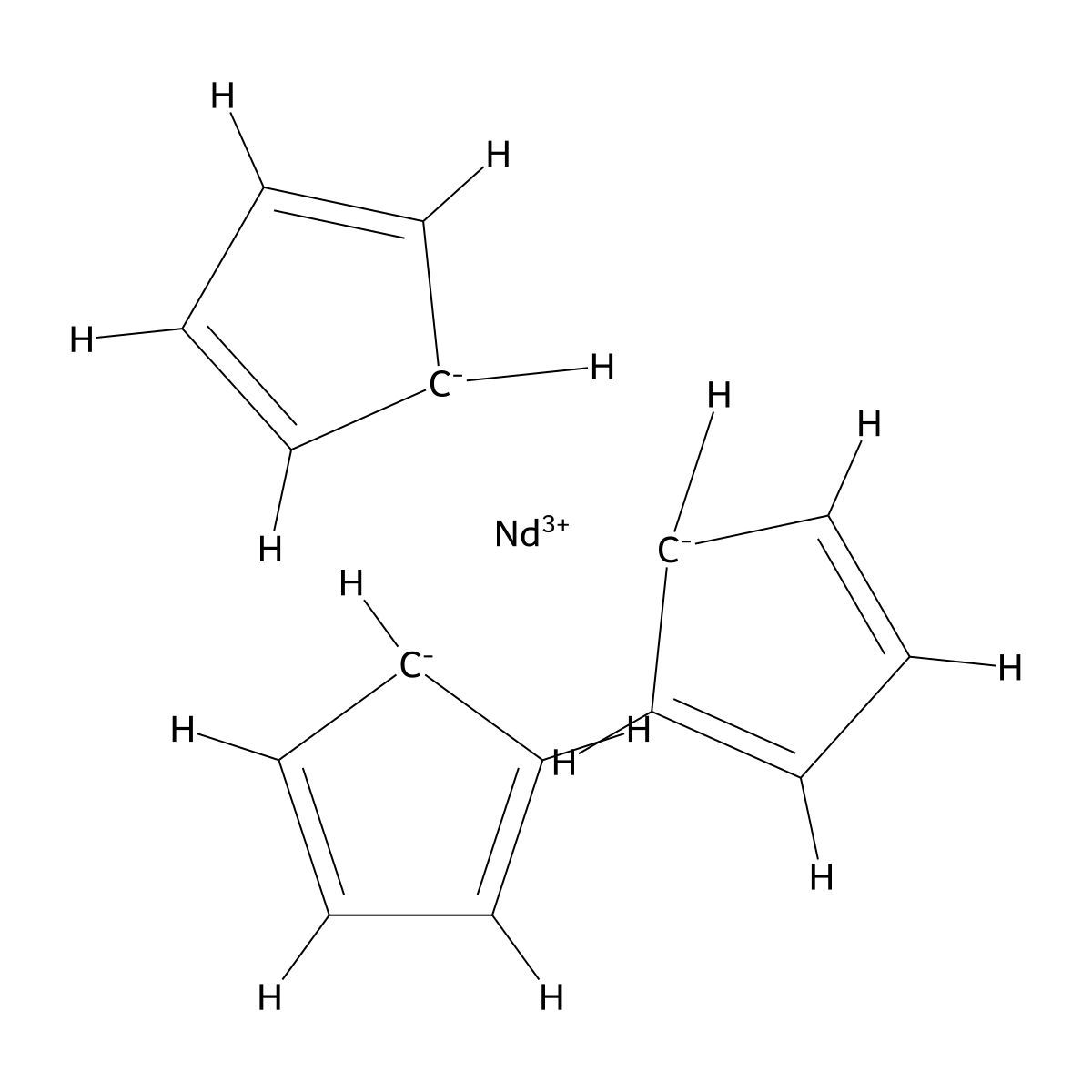 Tris(eta5-2,4-cyclopentadien-1-yl)neodymium molecular structure, CAS 1273-98-9