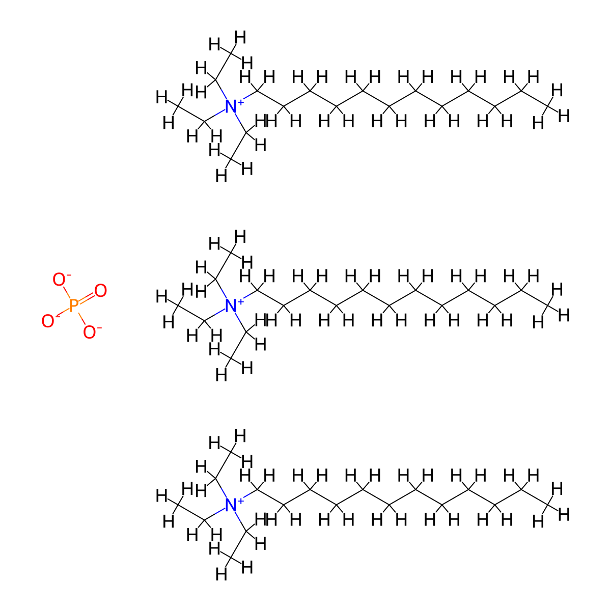 N,N,N-Triethyldodecan-1-aminium phosphate molecular structure, CAS 127312-12-3