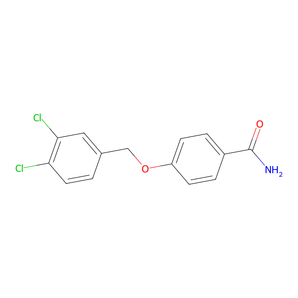 4-[(3,4-Dichlorobenzyl)oxy]benzamide molecular structure, CAS 1273152-47-8