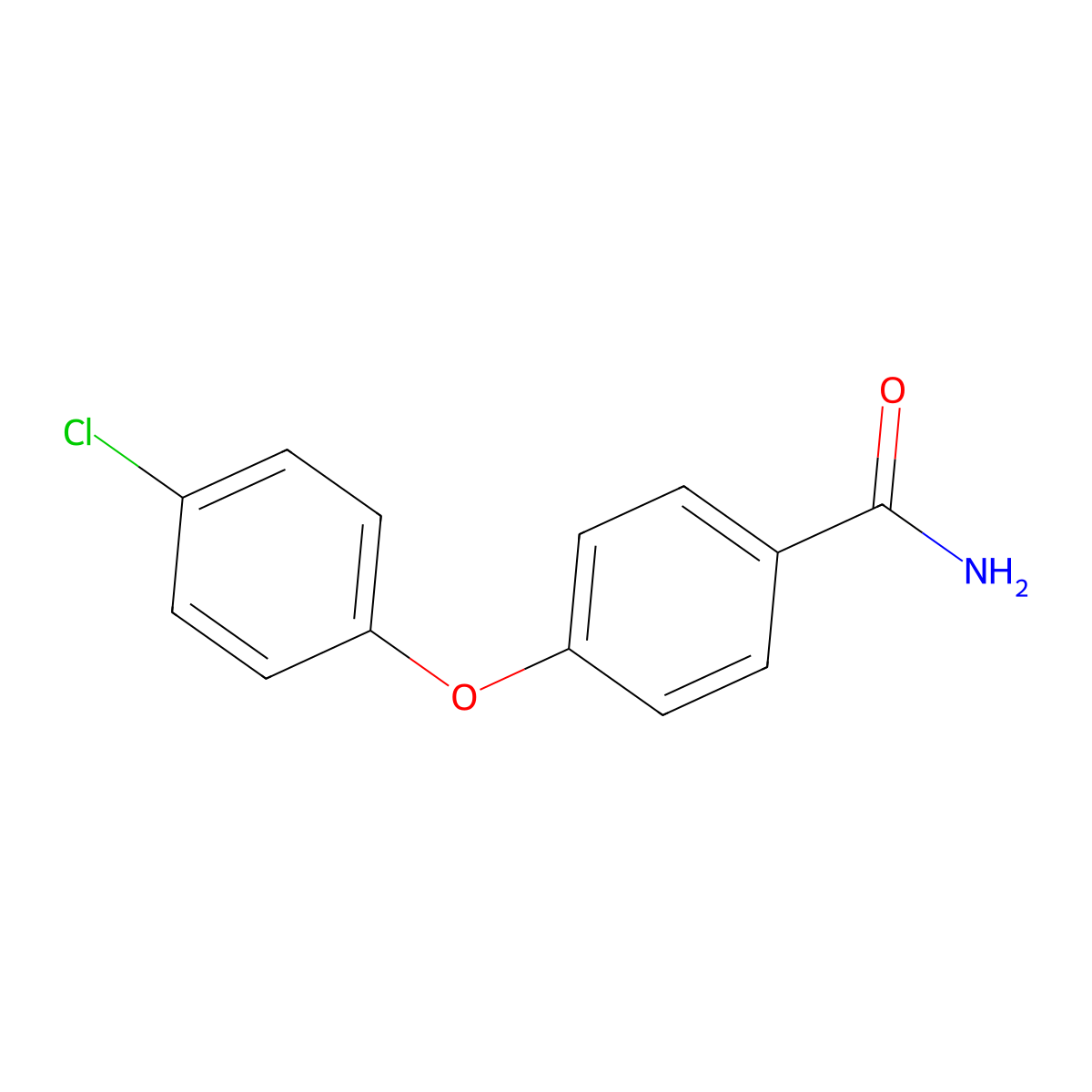 4-(4-Chlorophenoxy)benzamide molecular structure, CAS 1273152-55-8