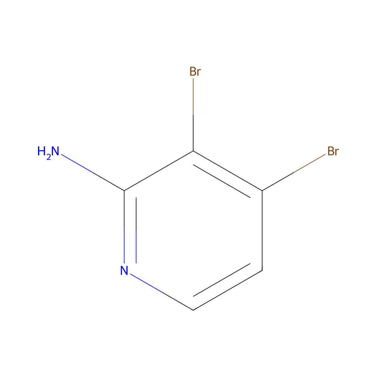 3,4-Dibromopyridin-2-amine molecular structure, CAS 127321-90-8