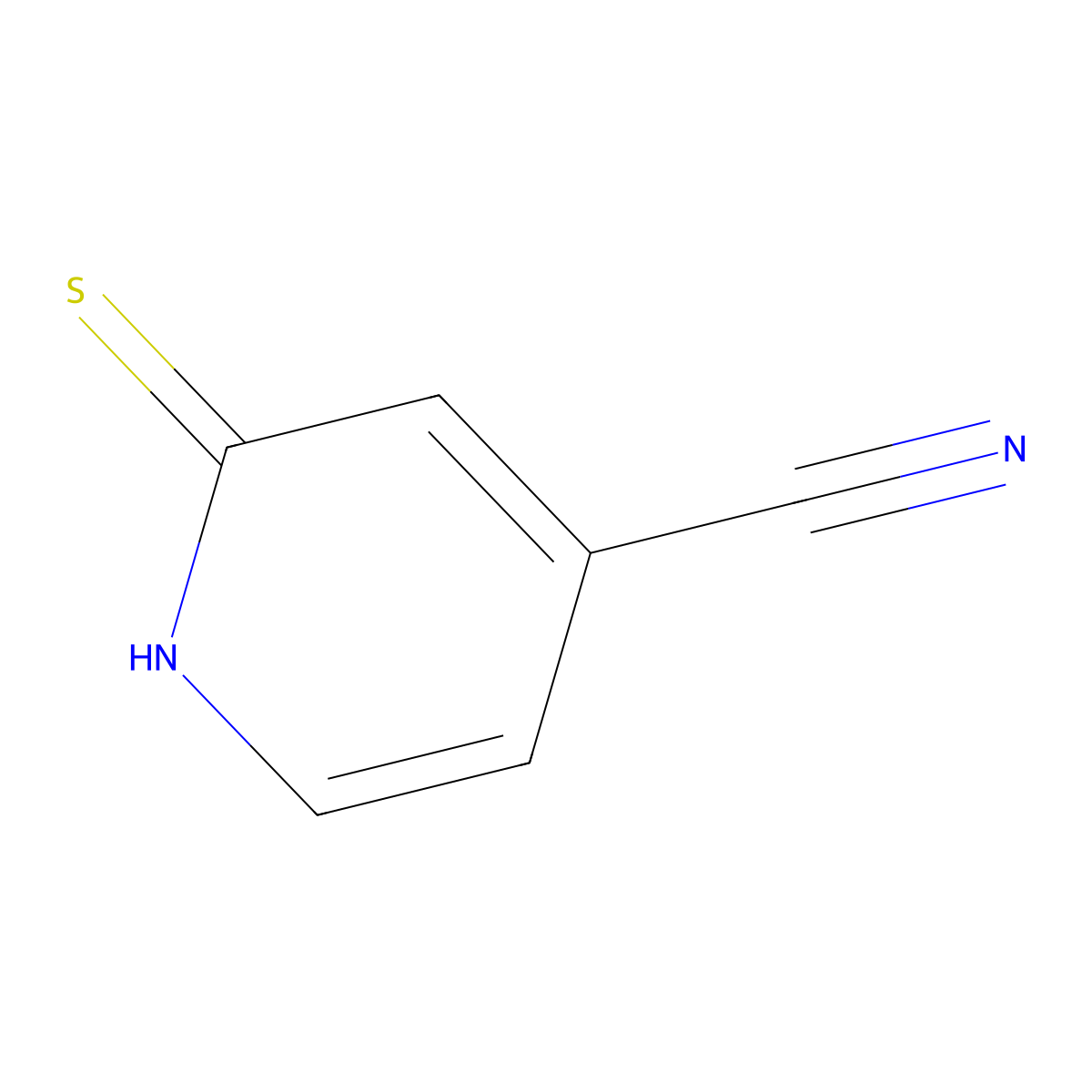 2-Sulfanylpyridine-4-carbonitrile molecular structure, CAS 127324-61-2
