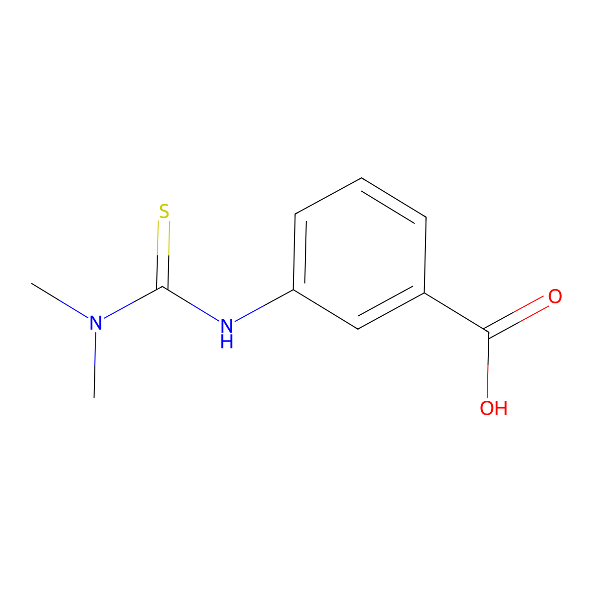 3-[(Dimethylamino)carbonothioyl]aminobenzoic acid molecular structure, CAS 1273305-86-4
