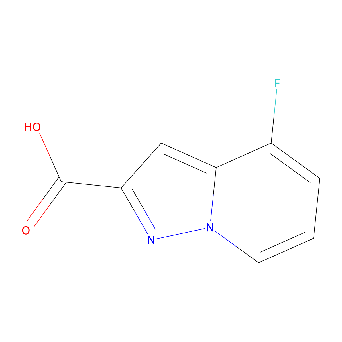 4-Fluoropyrazolo[1,5-a]pyridine-2-carboxylic acid molecular structure, CAS 1273312-59-6
