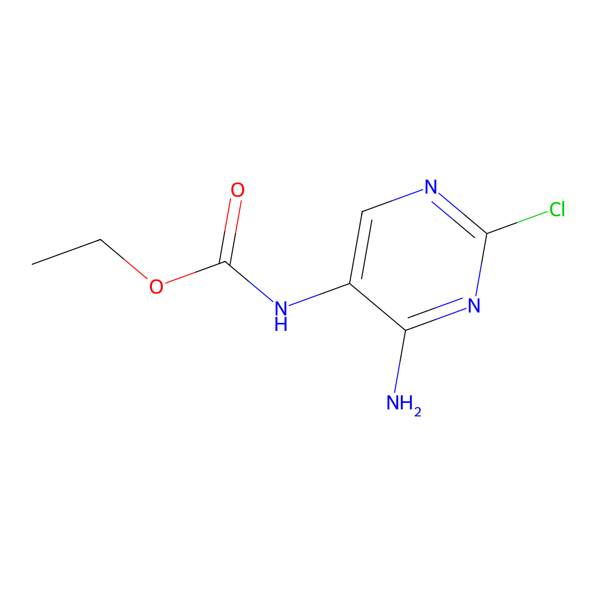 Ethyl (4-Amino-2-chloro-5-pyrimidinyl)carbamate molecular structure, CAS 1273315-15-3