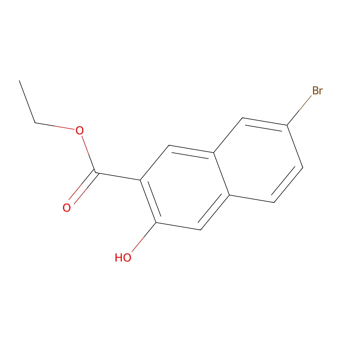 Ethyl 7-bromo-3-hydroxy-2-naphthoate molecular structure, CAS 127338-44-7