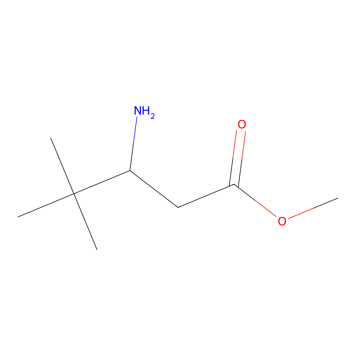 Methyl 3-Amino-4,4-dimethylpentanoate molecular structure, CAS 1273387-45-3