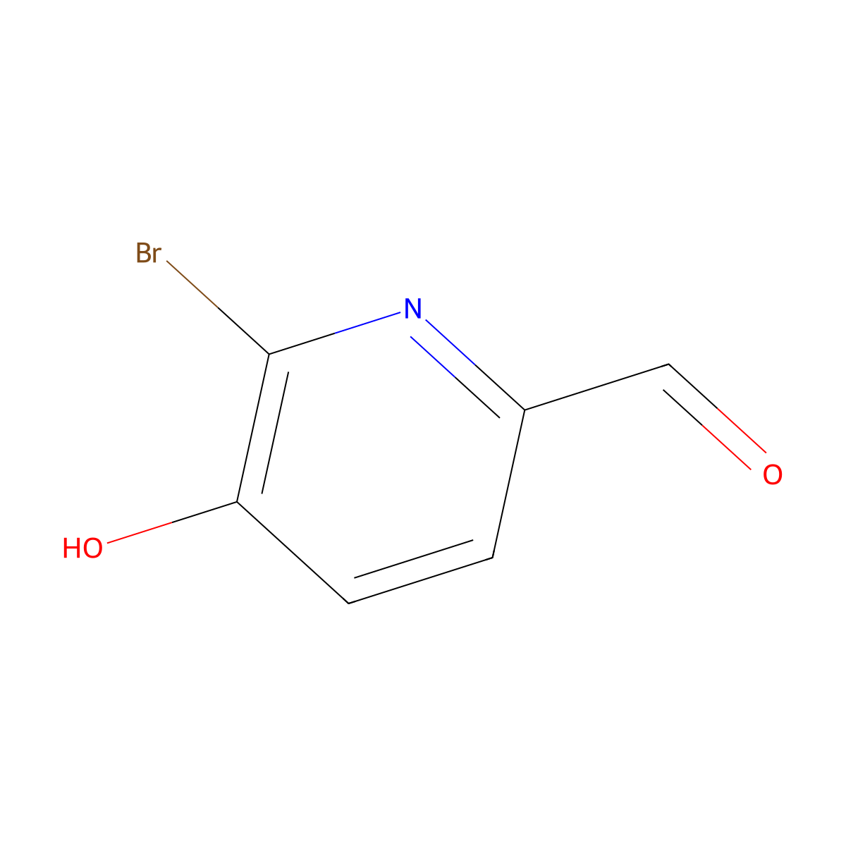 6-Bromo-5-hydroxypyridine-2-carbaldehyde molecular structure, CAS 1273422-87-9