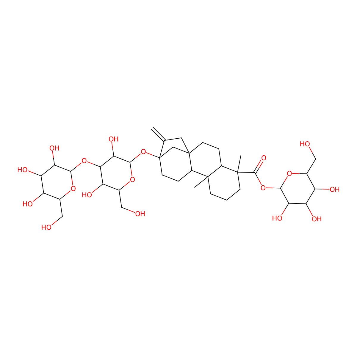 Rebaudioside G molecular structure, CAS 127345-21-5