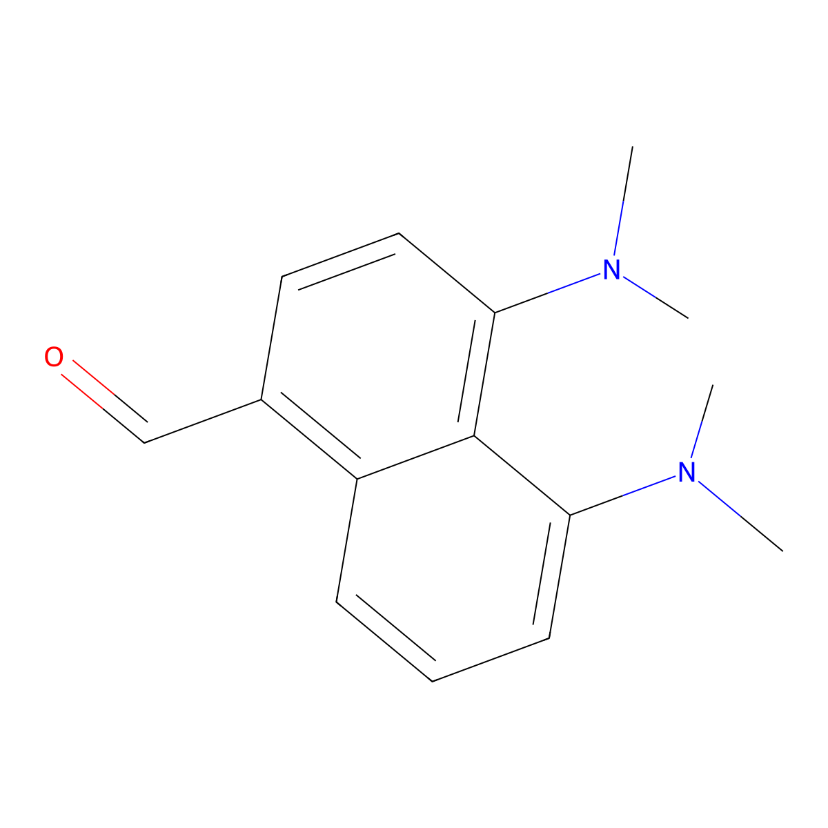 4,5-Bis(dimethylamino)naphthalene-1-carbaldehyde molecular structure, CAS 127348-74-7