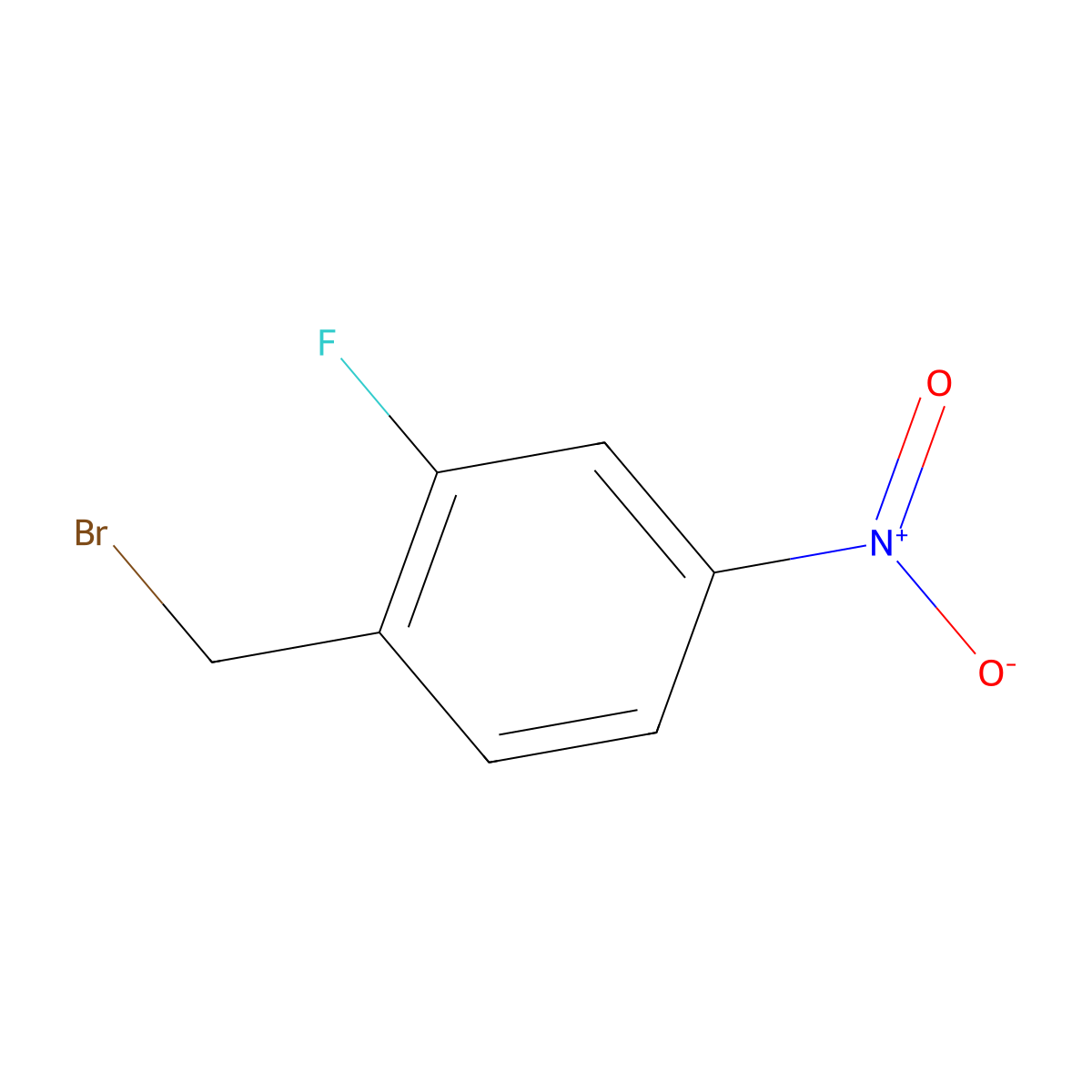 1-(Bromomethyl)-2-fluoro-4-nitrobenzene molecular structure, CAS 127349-56-8