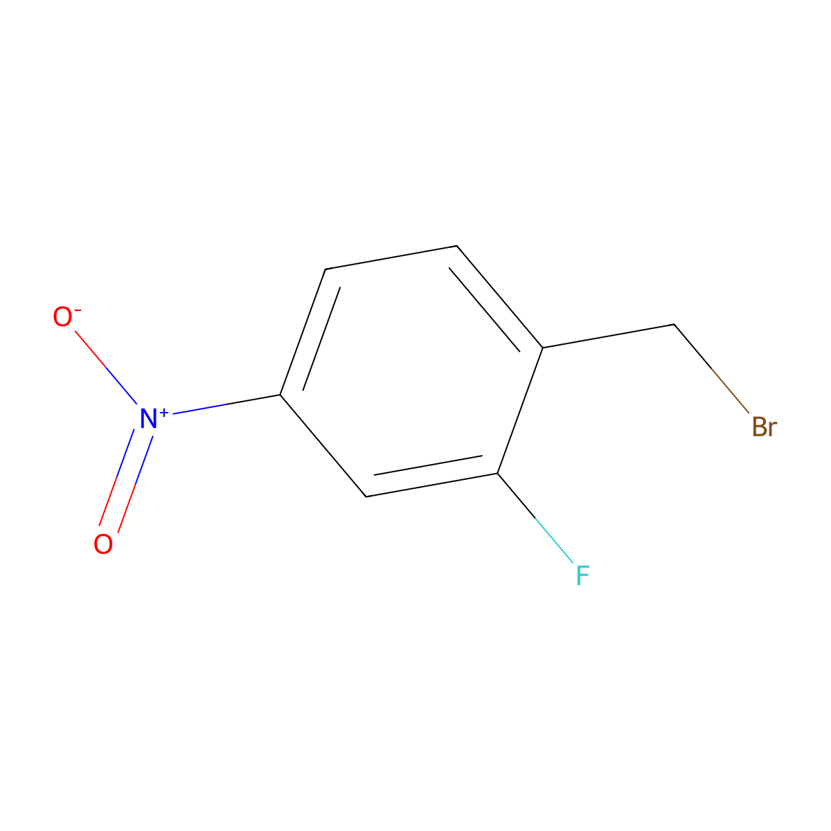 1-(Bromomethyl)-2-fluoro-4-nitrobenzene molecular structure, CAS 127349-56-8