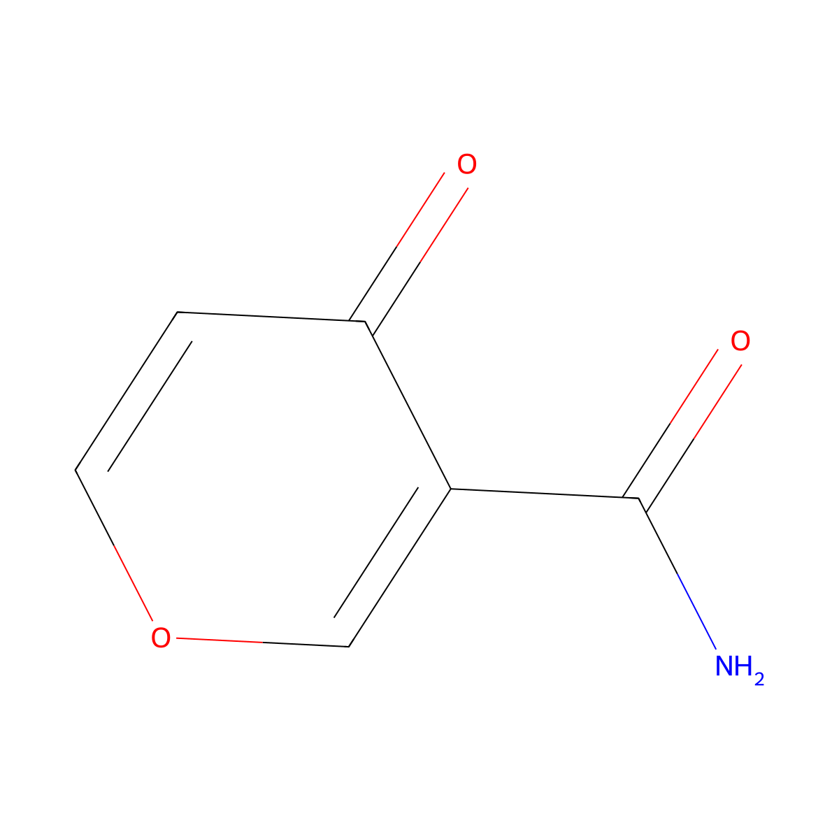 4-Oxo-4H-pyran-3-carboxamide molecular structure, CAS 127350-47-4