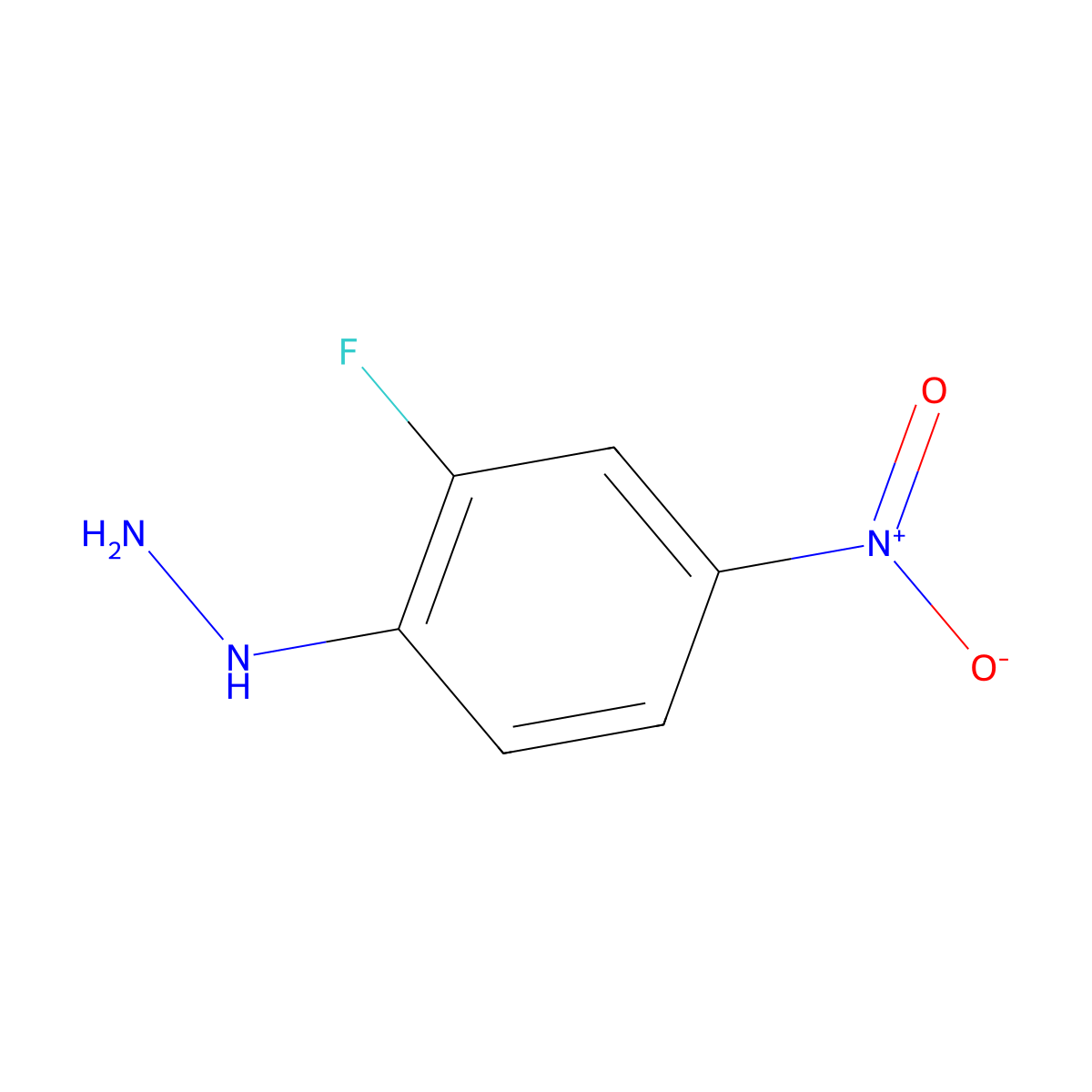 (2-Fluoro-4-nitrophenyl)hydrazine molecular structure, CAS 127350-92-9