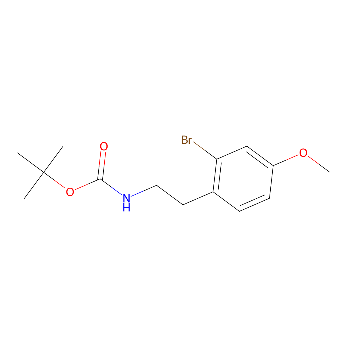 tert-butyl N-[2-(2-bromo-4-methoxyphenyl)ethyl]carbamate molecular structure, CAS 1273546-88-5