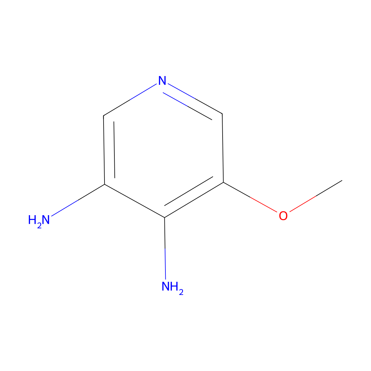 5-Methoxypyridine-3,4-diamine molecular structure, CAS 127356-27-8