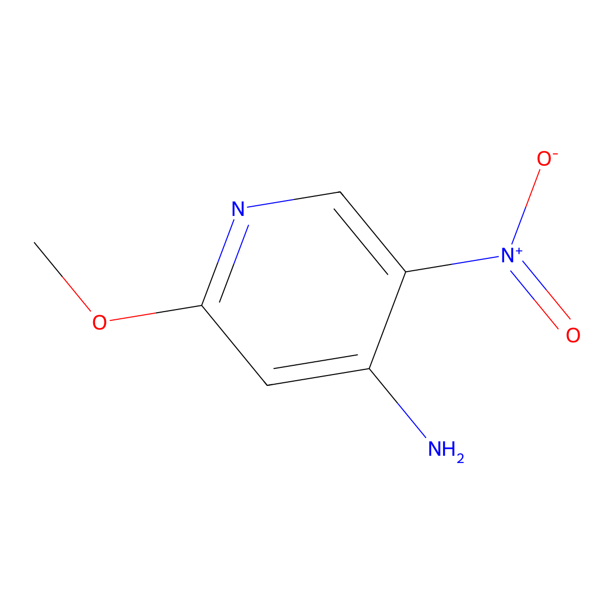 4-Amino-2-methoxy-5-nitropyridine molecular structure, CAS 127356-38-1
