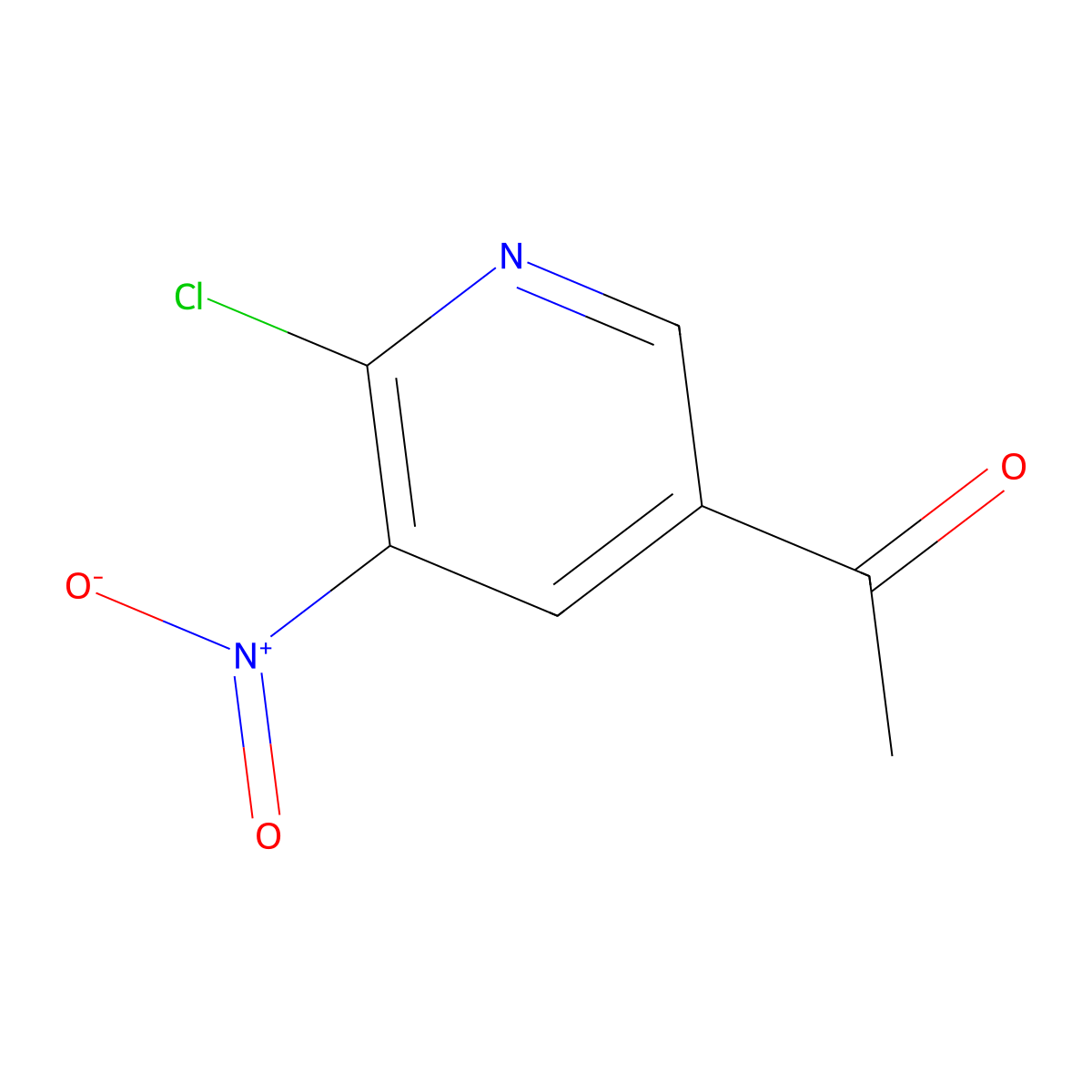 1-(6-Chloro-5-nitropyridin-3-yl)ethanone molecular structure, CAS 127356-40-5