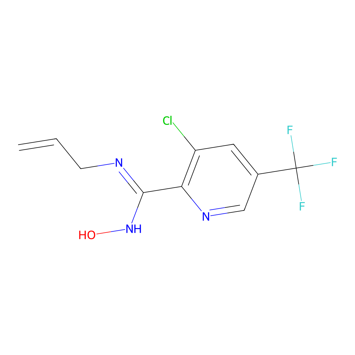 3-chloro-N'-hydroxy-N-(prop-2-en-1-yl)-5-(trifluoromethyl)pyridine-2-carboximidamide molecular structure, CAS 1273562-44-9
