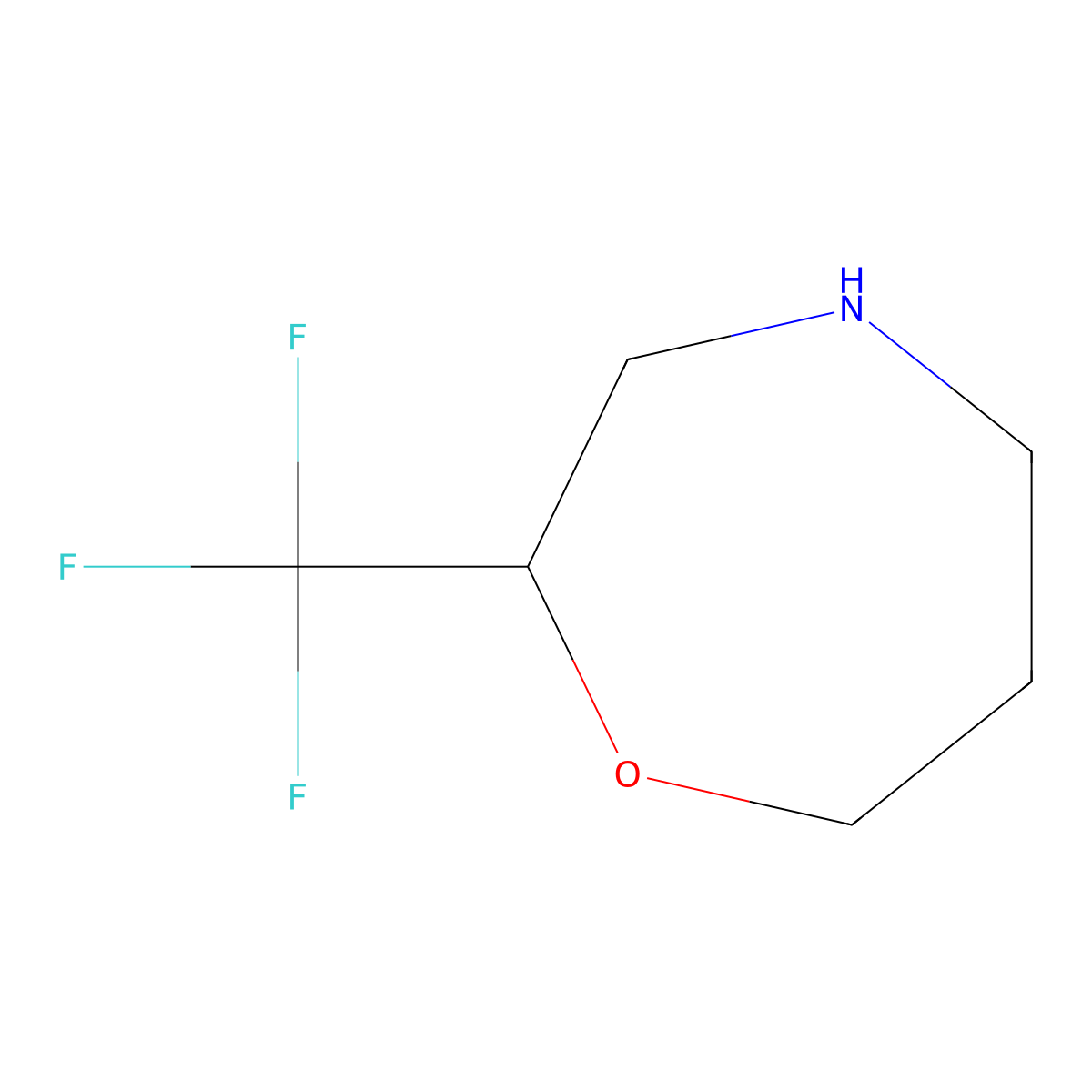 2-(Trifluoromethyl)-1, 4-oxazepane molecular structure, CAS 1273564-20-7