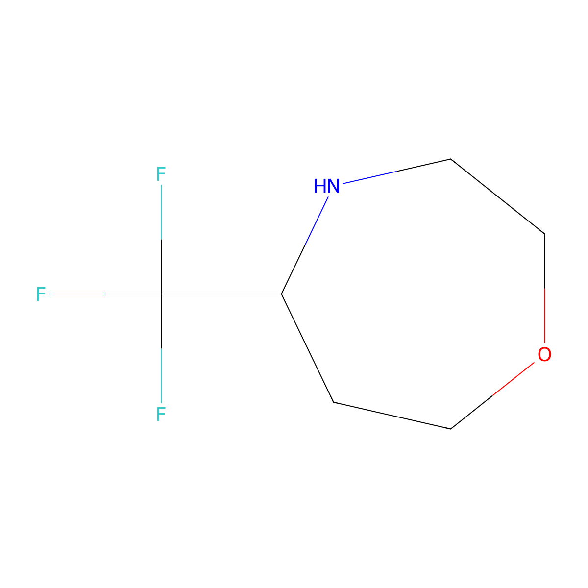 5-(Trifluoromethyl)-1,4-oxazepane molecular structure, CAS 1273564-30-9