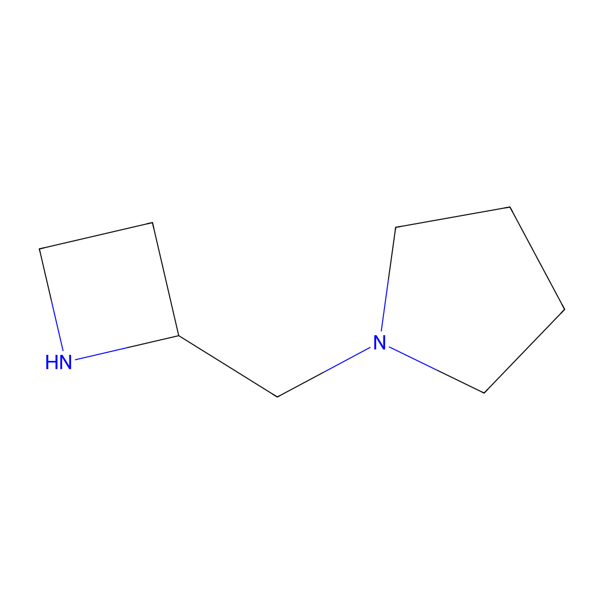 1-[(Azetidin-2-yl)methyl]pyrrolidine molecular structure, CAS 1273564-47-8