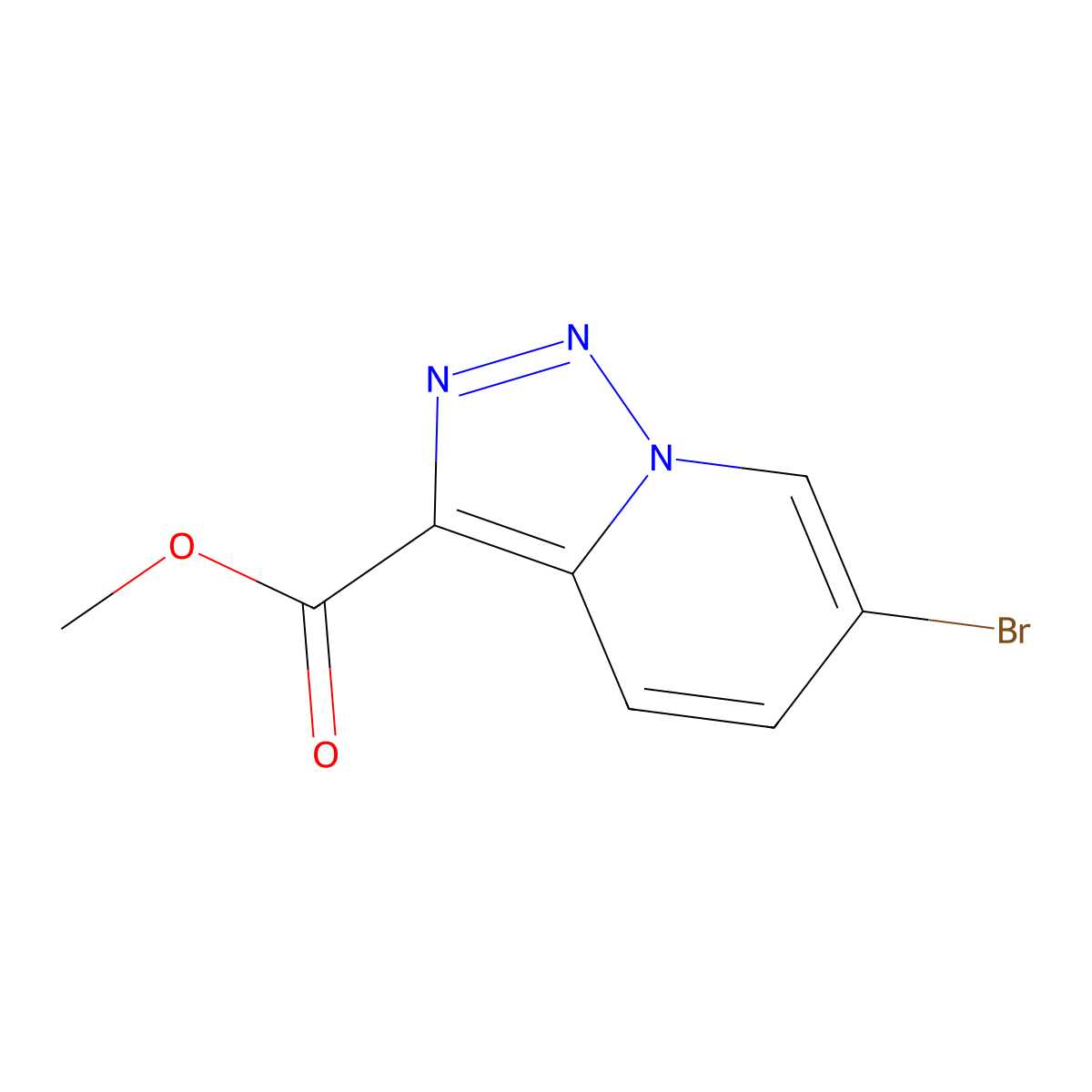 Methyl 6-bromo-[1,2,3]triazolo[1,5-A]pyridine-3-carboxylate molecular structure, CAS 1273565-36-8