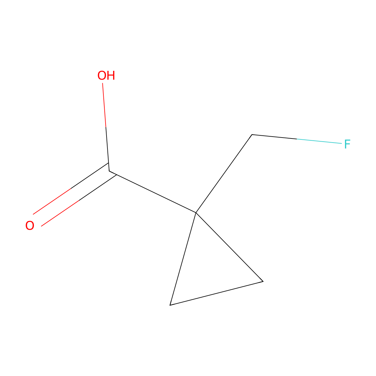 1-(Fluoromethyl)cyclopropane-1-carboxylic acid molecular structure, CAS 1273565-75-5