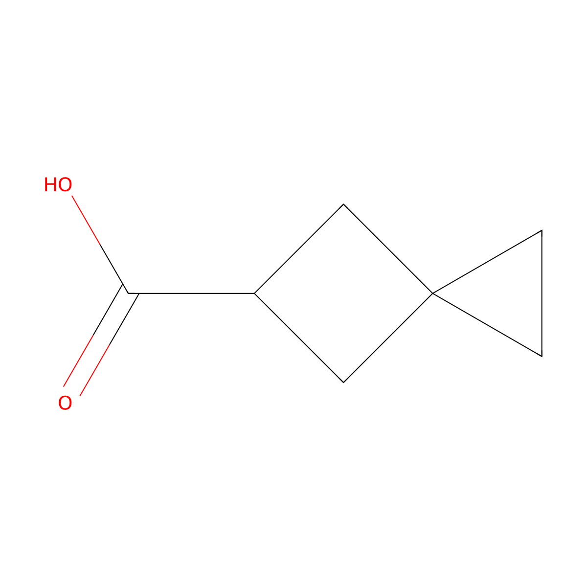Spiro[2.3]hexane-5-carboxylic acid molecular structure, CAS 1273567-26-2